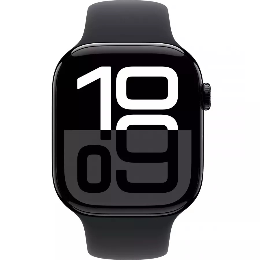 Купить Apple Watch Series 10 46mm, алюминий «Jet Black», черный спортивный ремешок, S/M (140-190мм) в Сочи. Вид 2