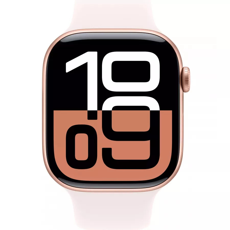 Купить Apple Watch Series 10 46mm, алюминий «Rose Gold», спортивный ремешок цвета «Light Blush», S/M (140-190мм) в Сочи. Вид 2