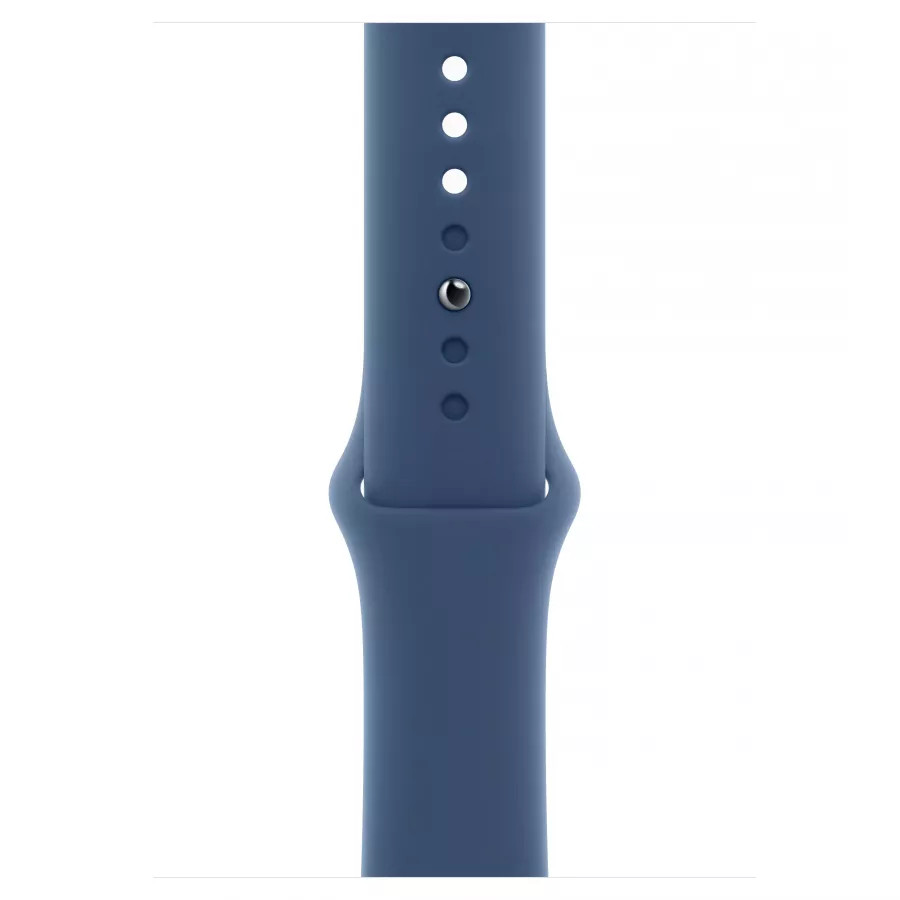 Купить Apple Watch Series 10 46mm, серебристый алюминий, спортивный ремешок цвета «Denim», M/L (160-210мм) в Сочи. Вид 3