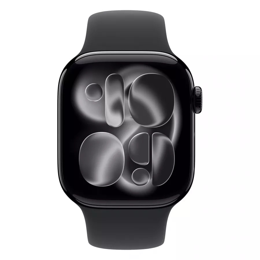 Купить Apple Watch Series 11 42mm, алюминий «Jet Black», черный спортивный ремешок, M/L (150-200мм) в Сочи. Вид 2