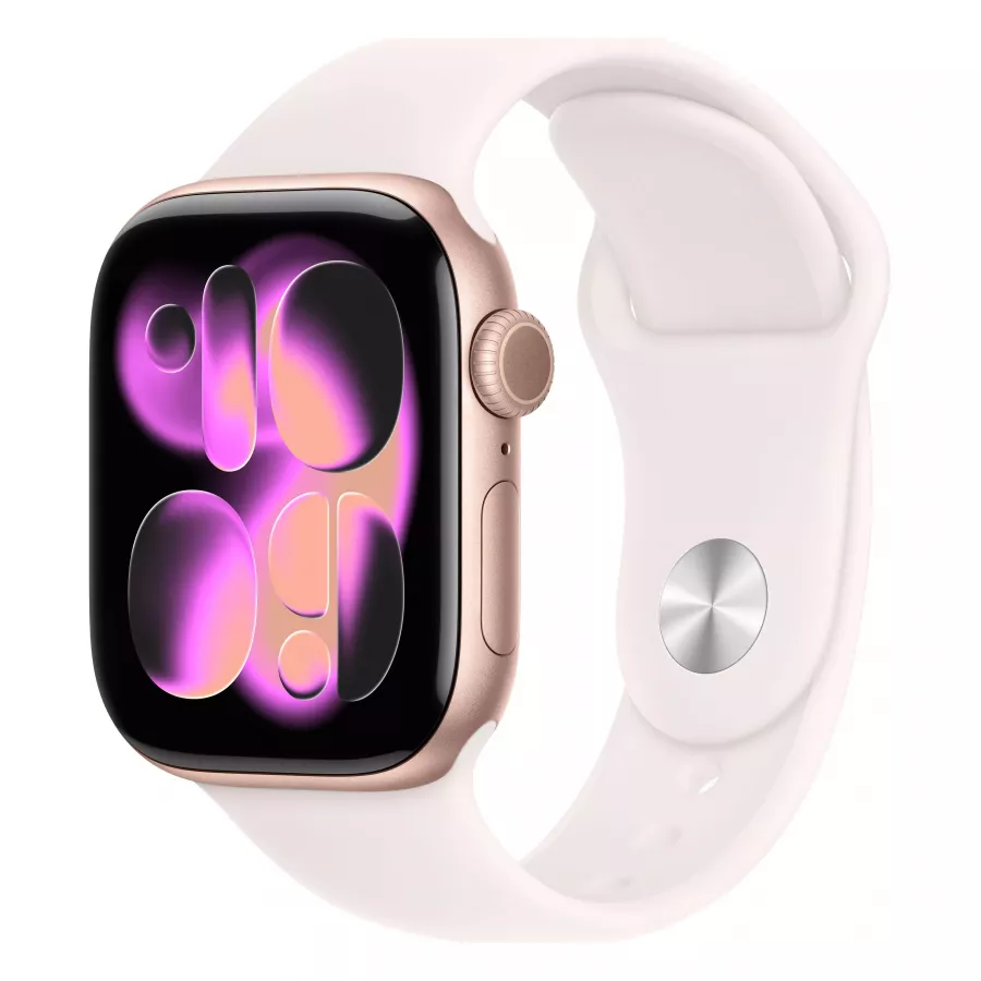 Купить Apple Watch Series 11 42mm, алюминий «Rose Gold», спортивный ремешок цвета «Light Blush», M/L (150-200мм) в Сочи. Вид 1