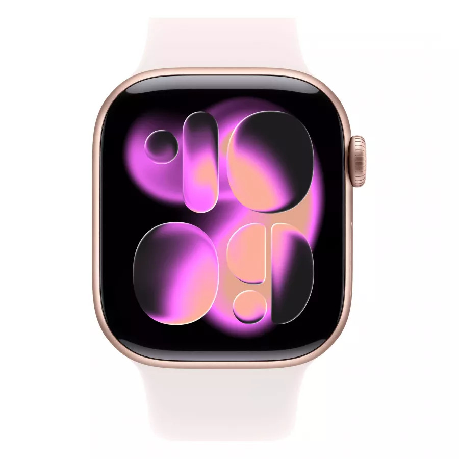 Купить Apple Watch Series 11 42mm, алюминий «Rose Gold», спортивный ремешок цвета «Light Blush», M/L (150-200мм) в Сочи. Вид 2