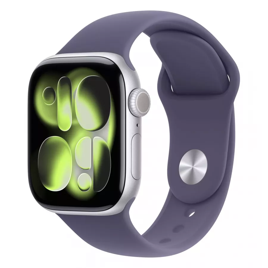 Купить Apple Watch Series 11 42mm, серебристый алюминий, спортивный ремешок цвета «Purple Fog», S/M (130-180мм) в Сочи. Вид 1