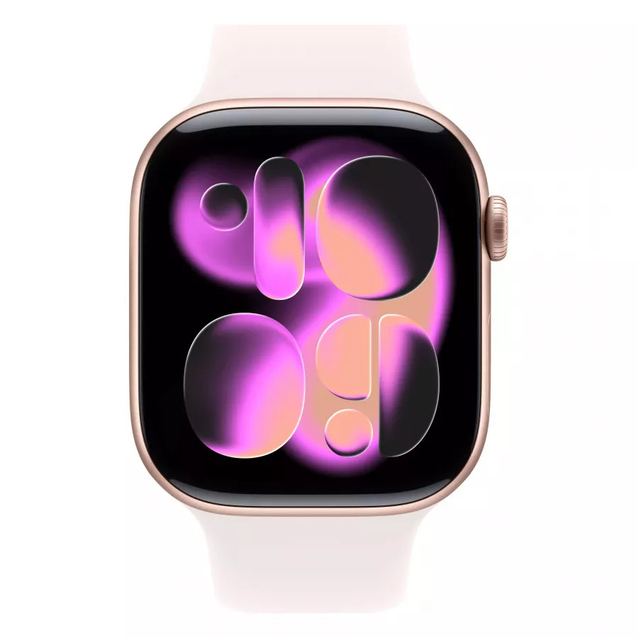 Купить Apple Watch Series 11 46mm, алюминий «Rose Gold», спортивный ремешок цвета «Light Blush», S/M (140-190мм) в Сочи. Вид 2