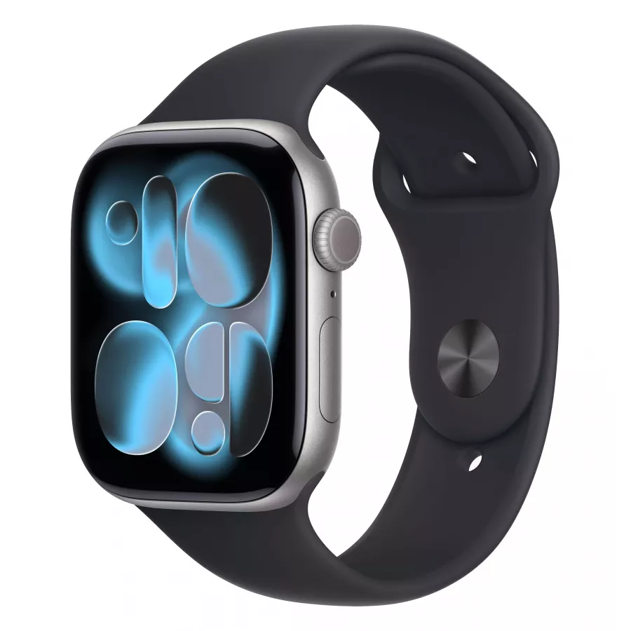 Купить Apple Watch Series 11 46mm, алюминий «Space Gray», черный спортивный ремешок, XL (195-245мм) в Сочи. Вид 1