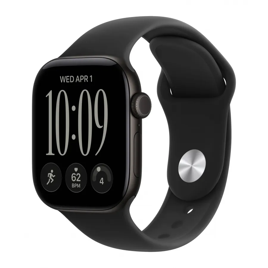 Купить Apple Watch Series 12 42mm, черный алюминий, черный спортивный ремешок, M/L (150-200мм) в Сочи. Вид 1