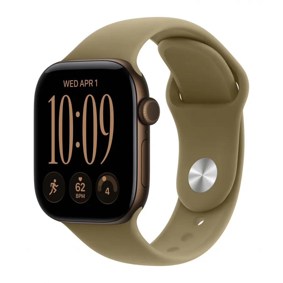 Купить Apple Watch Series 12 42mm, алюминий «Dark Bronze», спортивный ремешок цвета «Olive», S/M (130-180мм) в Сочи. Вид 1