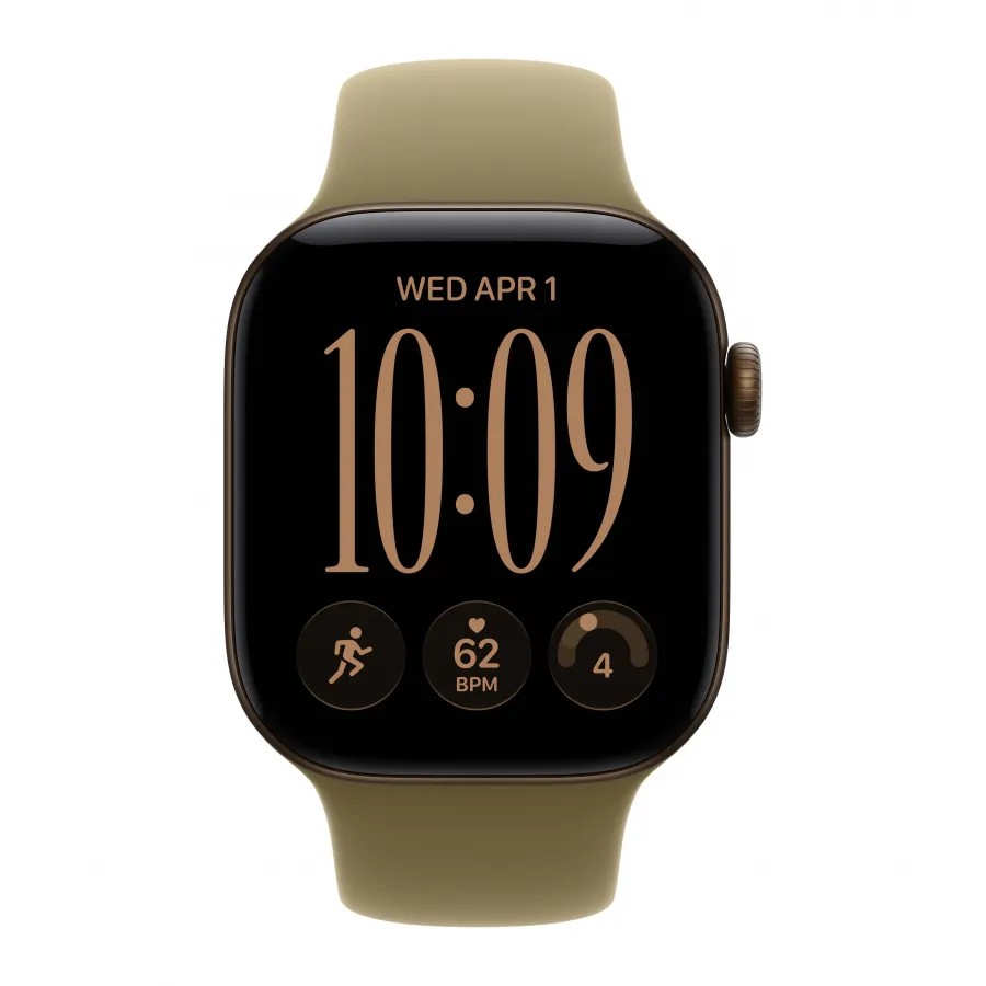 Купить Apple Watch Series 12 42mm, алюминий «Dark Bronze», спортивный ремешок цвета «Olive», S/M (130-180мм) в Сочи. Вид 2