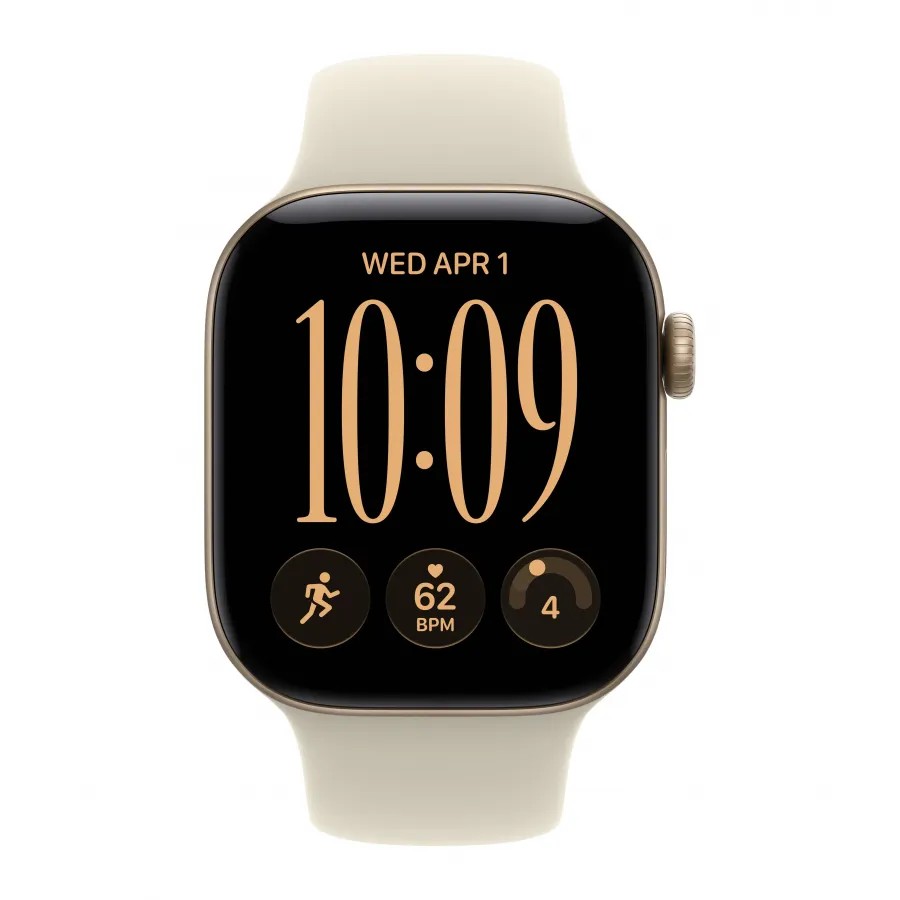 Купить Apple Watch Series 12 42mm, алюминий «Light Gold», спортивный ремешок цвета «Sand», S/M (130-180мм) в Сочи. Вид 2