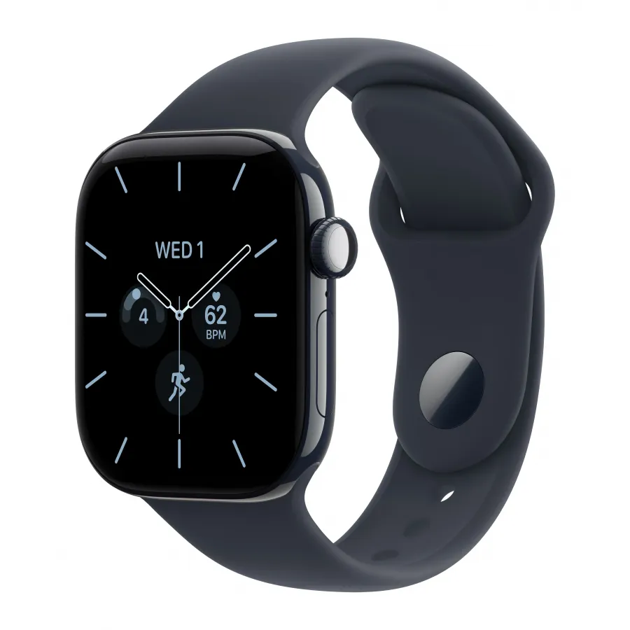 Купить Apple Watch Series 12 42mm, керамика «Night Blue», спортивный ремешок цвета «Navy Blue», M/L (150-200мм) в Сочи. Вид 1