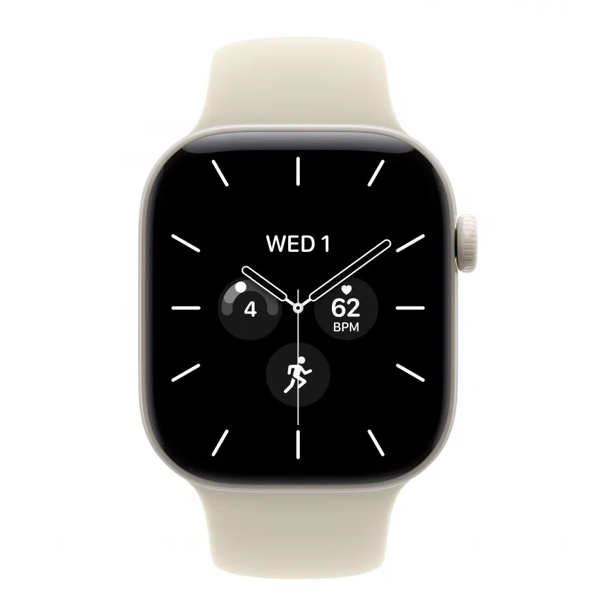 Купить Apple Watch Series 12 42mm, керамика «Pearl White», спортивный ремешок цвета «Sand», M/L (150-200мм) в Сочи. Вид 2