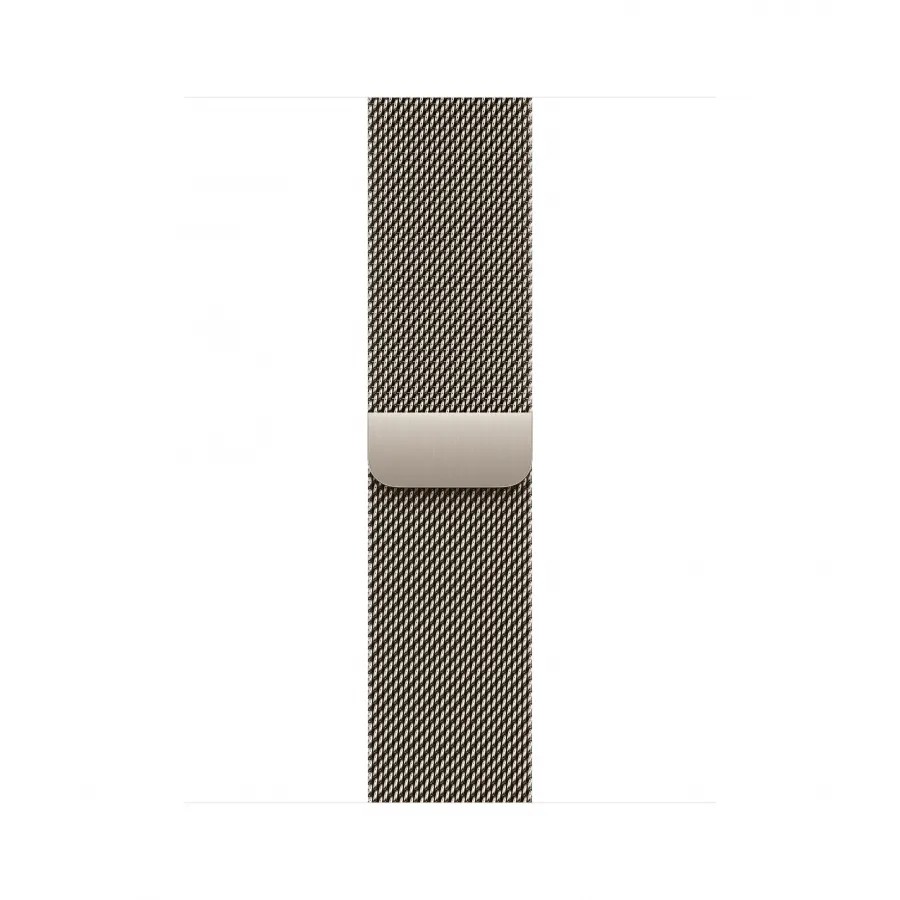 Купить Apple Watch Series 12 42mm, натуральный титан, стальной миланский сетчатый браслет цвета «Natural» в Сочи. Вид 3