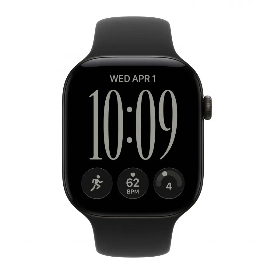 Купить Apple Watch Series 12 46mm, черный алюминий, черный спортивный ремешок, S/M (140-190мм) в Сочи. Вид 2