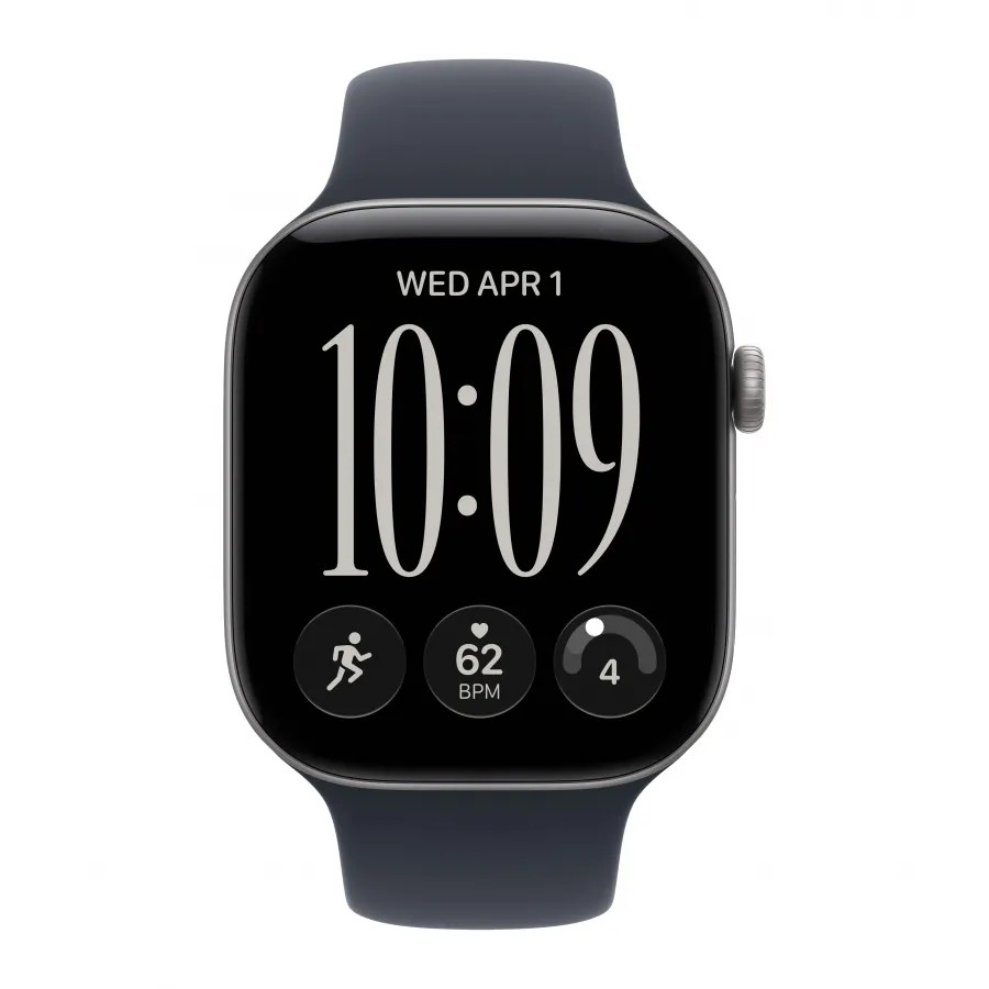 Купить Apple Watch Series 12 46mm, алюминий «Space Gray», спортивный ремешок цвета «Navy Blue», M/L (160-210мм) в Сочи. Вид 2