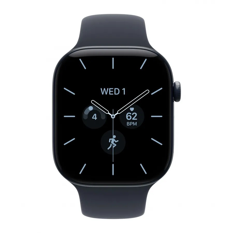 Купить Apple Watch Series 12 46mm, керамика «Night Blue», спортивный ремешок цвета «Navy Blue», M/L (160-210мм) в Сочи. Вид 2