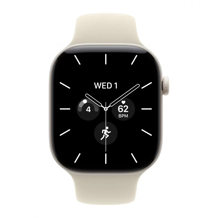 Купить Apple Watch Series 12 46mm, керамика «Pearl White», спортивный ремешок цвета «Sand», S/M (140-190мм) в Сочи. Вид 2