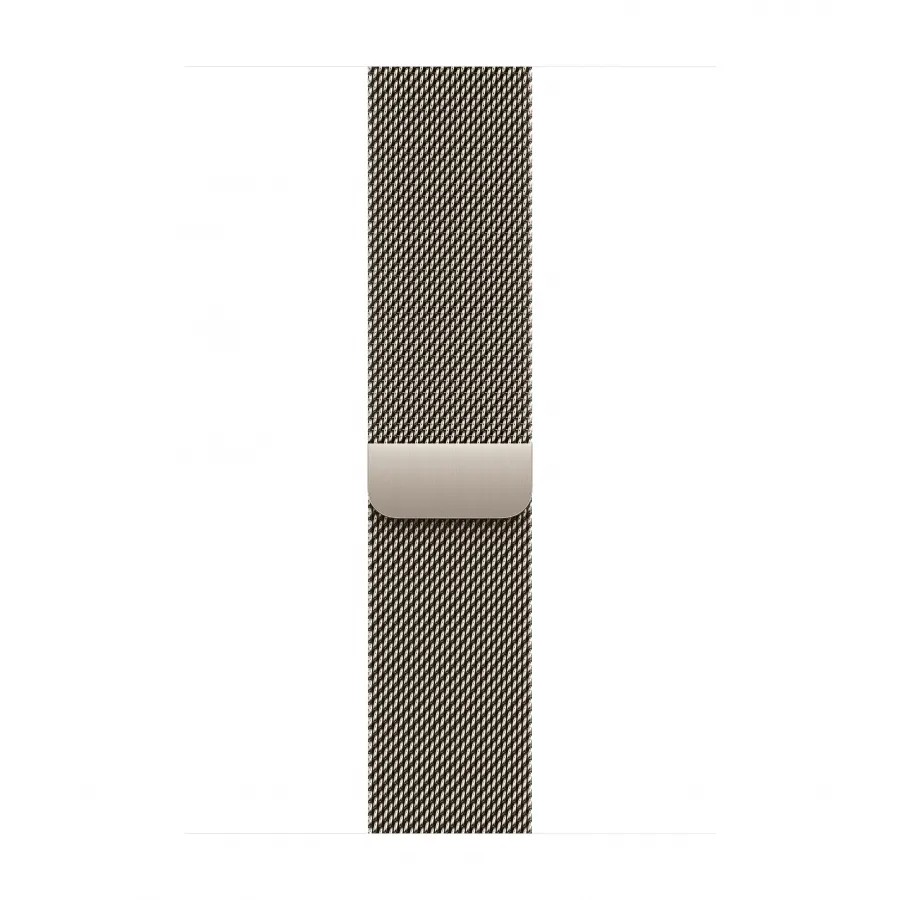 Купить Apple Watch Series 12 46mm, натуральный титан, стальной миланский сетчатый браслет цвета «Natural» в Сочи. Вид 3