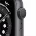 Apple Watch Series 6 44mm, алюминий цвета «серый космос», спортивный ремешок черного цвета. Вид 2