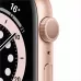 Apple Watch Series 6 44mm, золотистый алюминий, спортивный ремешок цвета «розовый песок». Вид 2