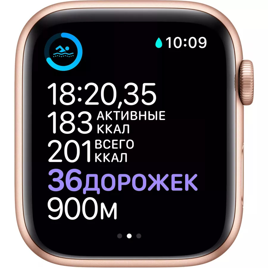 Купить Apple Watch Series 6 44mm, золотистый алюминий, спортивный ремешок цвета «розовый песок» в Сочи. Вид 4