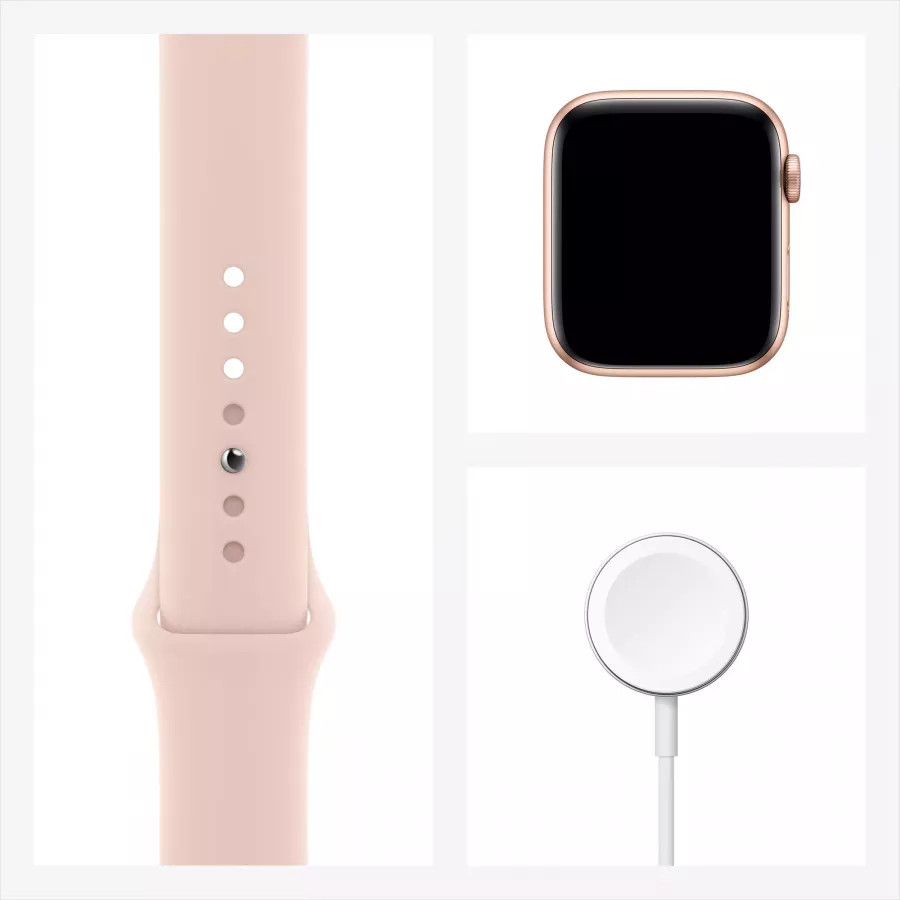 Купить Apple Watch Series 6 44mm, золотистый алюминий, спортивный ремешок цвета «розовый песок» в Сочи. Вид 7