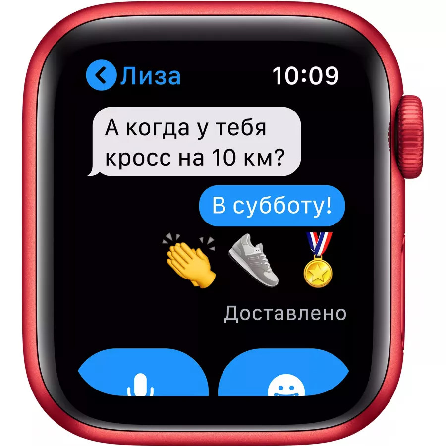 Купить Apple Watch Series 6 40mm, алюминий цвета (PRODUCT)RED, спортивный ремешок красного цвета в Сочи. Вид 5