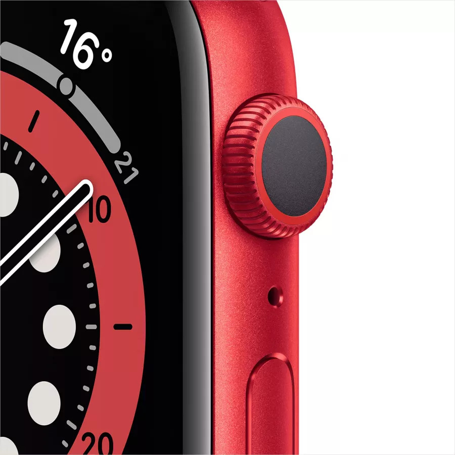 Купить Apple Watch Series 6 44mm, алюминий цвета (PRODUCT)RED, спортивный ремешок красного цвета в Сочи. Вид 2