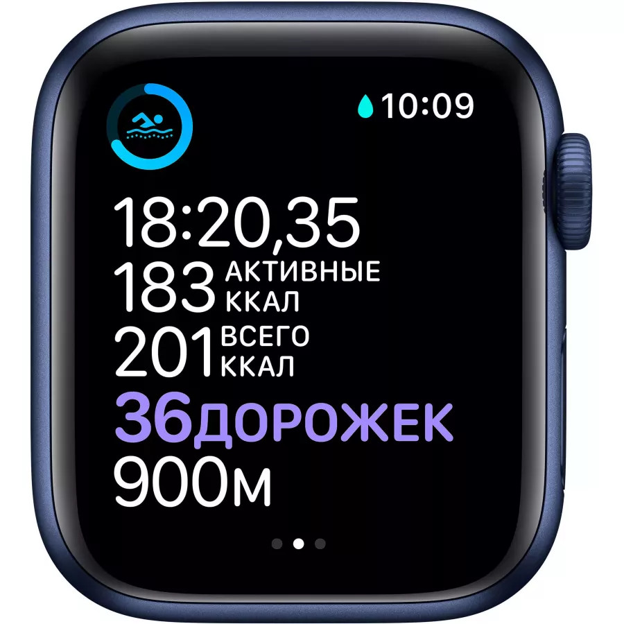 Купить Apple Watch Series 6 40mm, алюминий синего цвета, спортивный ремешок темно-синего цвета в Сочи. Вид 4