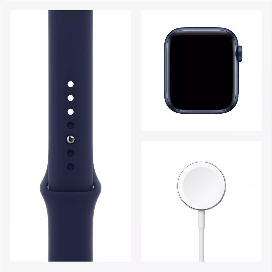 Купить Apple Watch Series 6 40mm, алюминий синего цвета, спортивный ремешок темно-синего цвета в Сочи. Вид 7