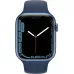 Apple Watch Series 7 45mm, алюминий синего цвета, спортивный ремешок цвета «синий омут». Вид 2