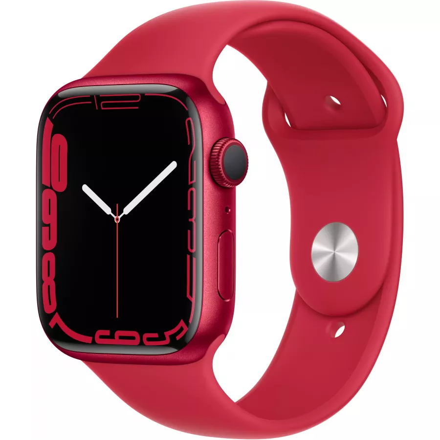 Купить Apple Watch Series 7 45mm, алюминий красного цвета, спортивный ремешок (PRODUCT)RED в Сочи. Вид 1