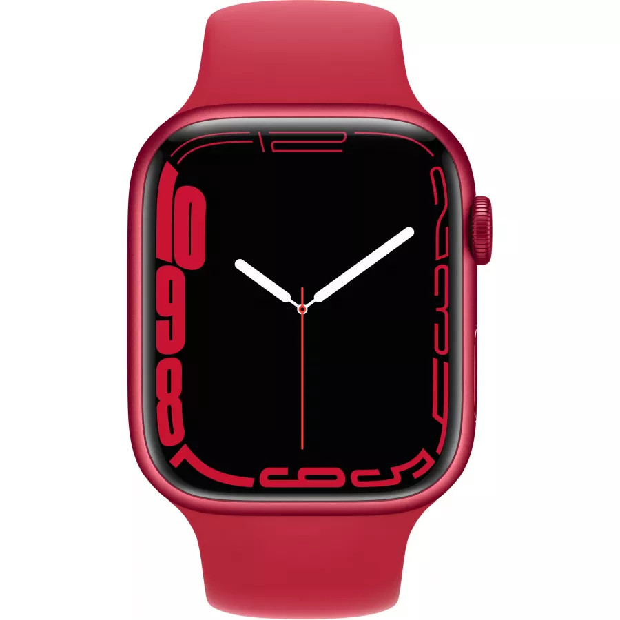 Купить Apple Watch Series 7 45mm, алюминий красного цвета, спортивный ремешок (PRODUCT)RED в Сочи. Вид 2