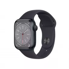 Apple Watch Series 8 41mm, алюминий «тёмная ночь», спортивный ремешок цвета «тёмная ночь» S-M