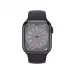 Apple Watch Series 8 41mm, алюминий «тёмная ночь», спортивный ремешок цвета «тёмная ночь» S-M. Вид 2