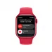 Apple Watch Series 8 41mm, красный алюминий, спортивный ремешок красного цвета. Вид 6