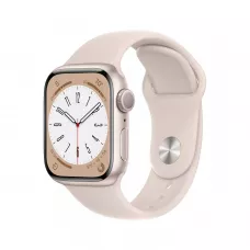 Apple Watch Series 8 41mm, алюминий «сияющая звезда», спортивный ремешок цвета «сияющая звезда» S-M