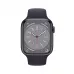 Apple Watch Series 8 45mm, алюминий «тёмная ночь», спортивный ремешок цвета «тёмная ночь» S-M. Вид 2