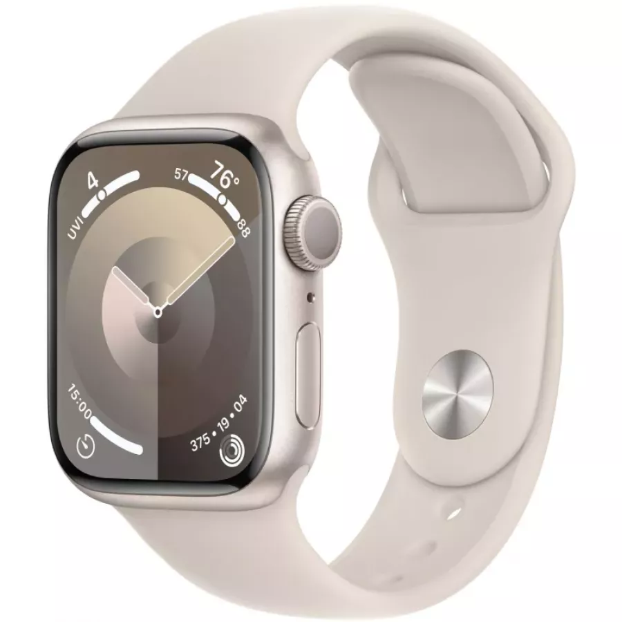 Купить Apple Watch Series 9 45mm, алюминий «сияющая звезда», спортивный ремешок цвета «сияющая звезда» в Сочи. Вид 1