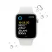 Apple Watch SE 2022 40mm, алюминий серебристого цвета, спортивный ремешок белого цвета. Вид 3