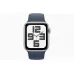 Купить Apple Watch SE 2023 44mm, алюминий серебристого цвета, спортивный ремешок Storm Blue в Сочи. Вид 2