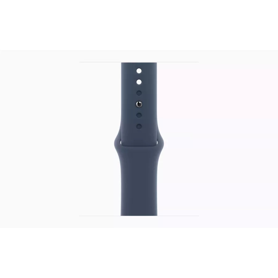 Купить Apple Watch SE 2023 44mm, алюминий серебристого цвета, спортивный ремешок Storm Blue в Сочи. Вид 3