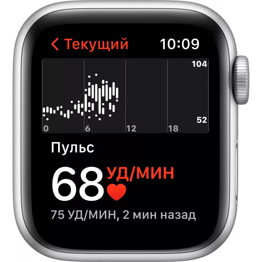 Apple Watch SE 40mm, серебристый алюминий, спортивный ремешок цвета «синий омут». Вид 4