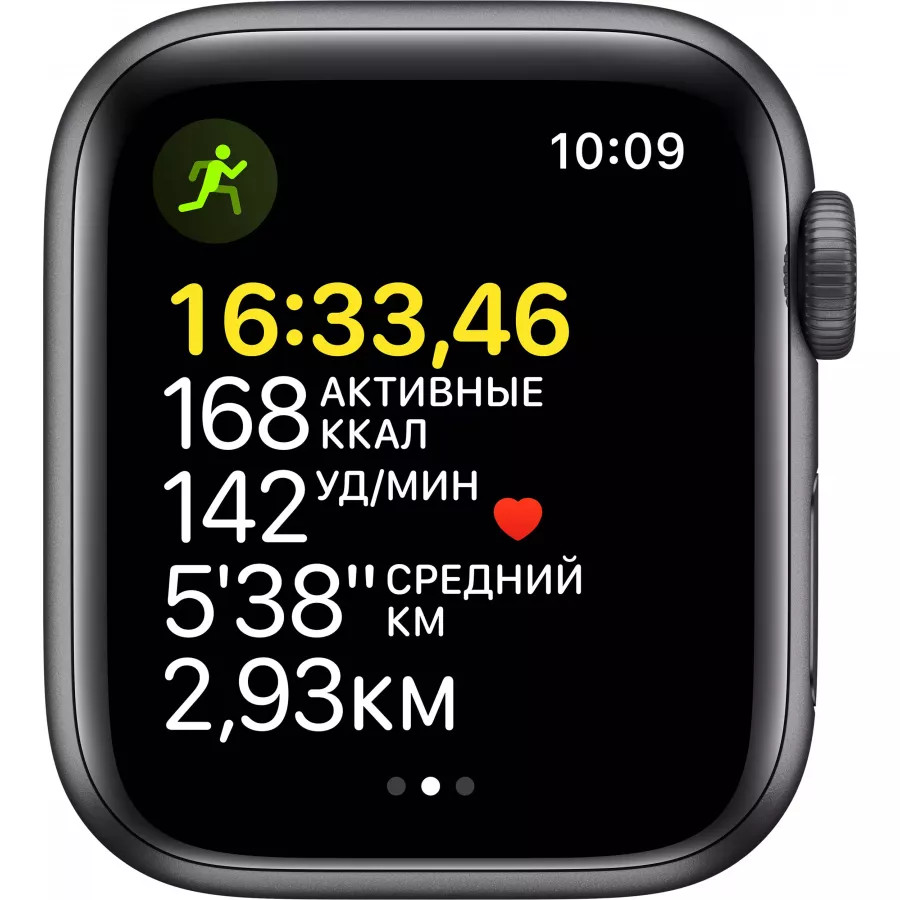 Купить Apple Watch SE 40mm, алюминий «серый космос», спортивный ремешок цвета «тёмная ночь» в Сочи. Вид 3