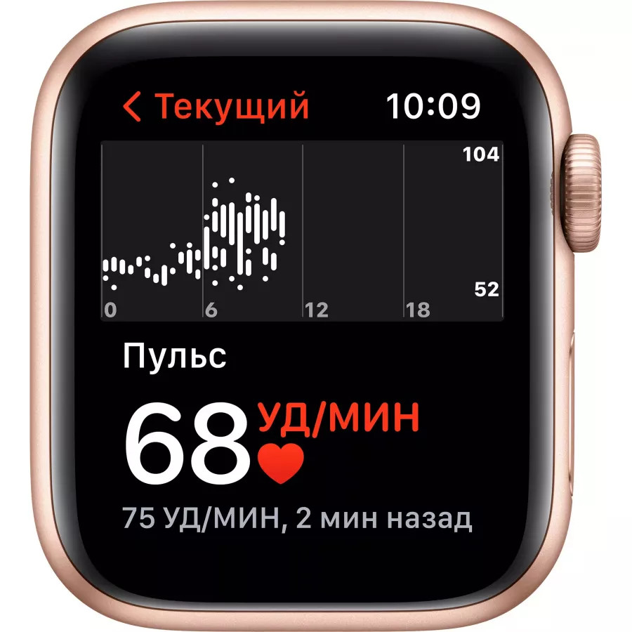 Купить Apple Watch SE 40mm, алюминий золотого цвета, спортивный ремешок цвета «сияющая звезда» в Сочи. Вид 4