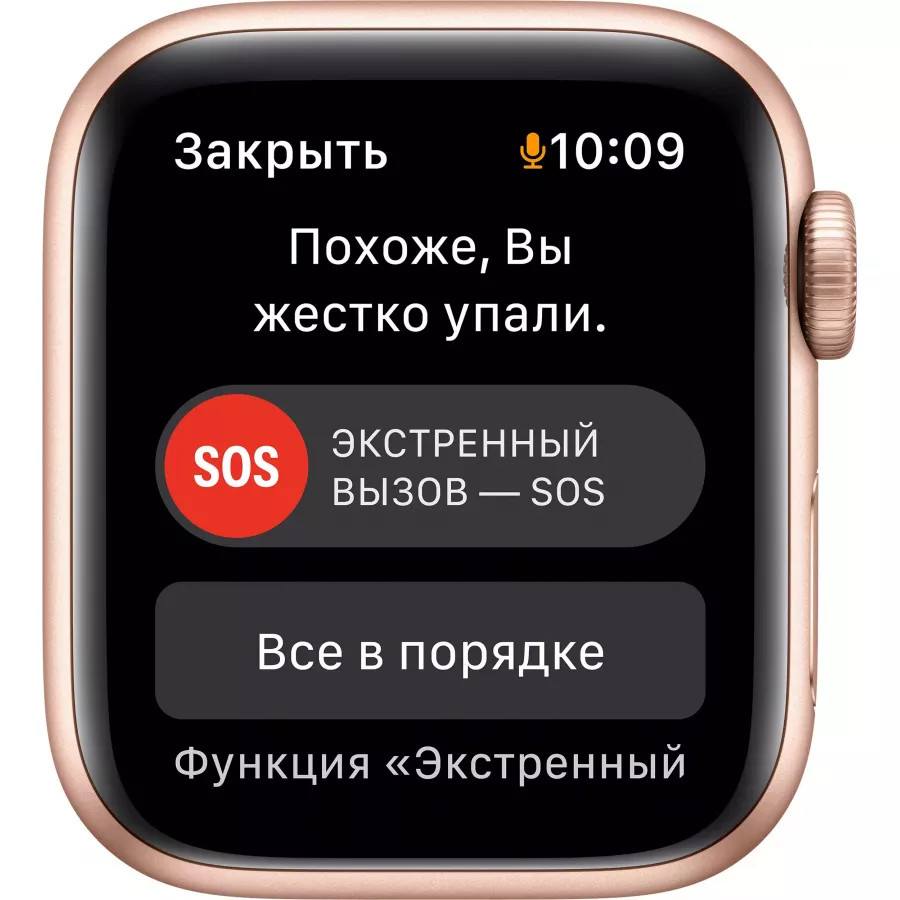 Купить Apple Watch SE 40mm, алюминий золотого цвета, спортивный ремешок цвета «сияющая звезда» в Сочи. Вид 5