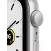 Apple Watch SE 44mm, серебристый алюминий, спортивный ремешок цвета «синий омут». Вид 2