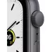 Apple Watch SE 44mm, алюминий «серый космос», спортивный ремешок цвета «тёмная ночь». Вид 2