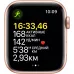Apple Watch SE 44mm, алюминий золотого цвета, спортивный ремешок цвета «сияющая звезда». Вид 3