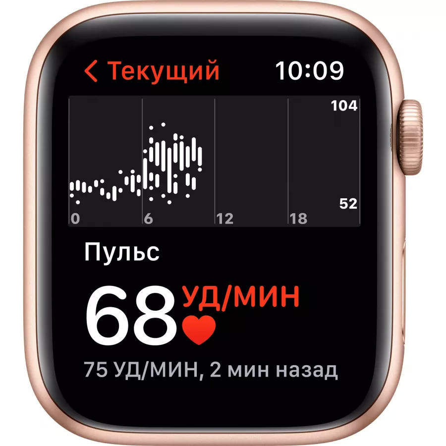 Купить Apple Watch SE 44mm, алюминий золотого цвета, спортивный ремешок цвета «сияющая звезда» в Сочи. Вид 4