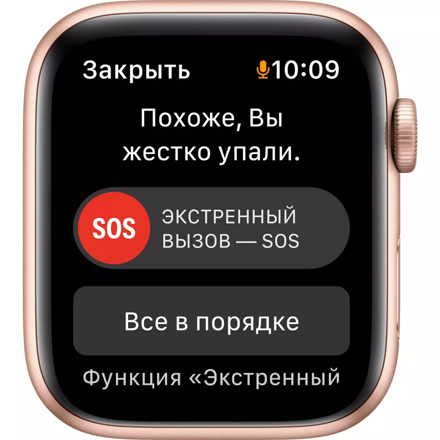 Купить Apple Watch SE 44mm, алюминий золотого цвета, спортивный ремешок цвета «сияющая звезда» в Сочи. Вид 5